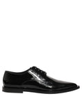 Dolce & Gabbana Black Leather Men Derby Dress Formal Shoes