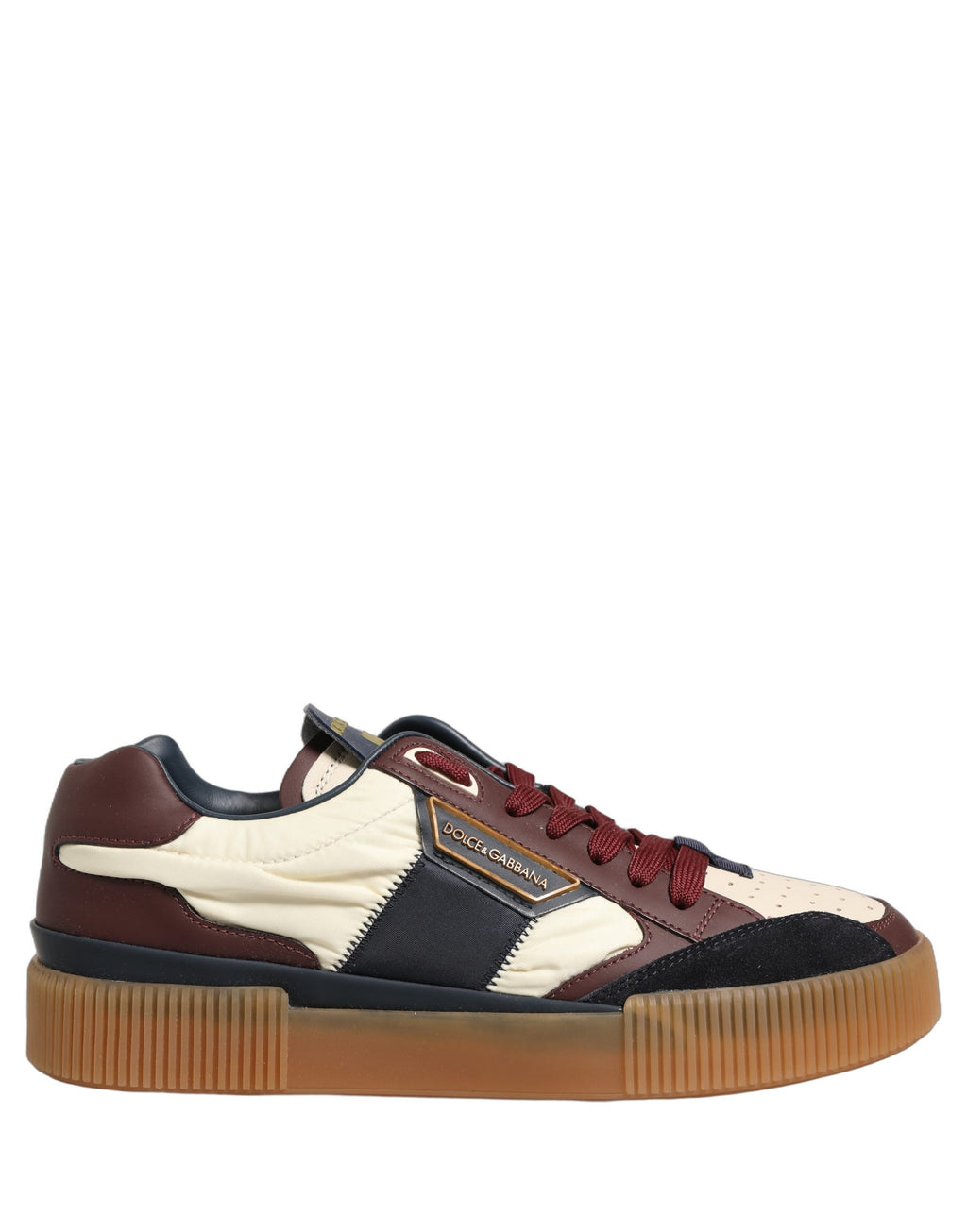 Dolce & Gabbana Multicolor Leather MIAMI Low Top Men Sneakers Shoes