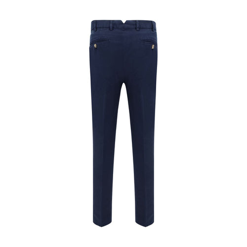 Brunello Cucinelli Blue Cotton Casual Pants