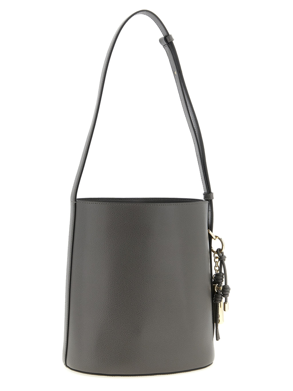 Furla Gray Calfskin Shoulder Bag