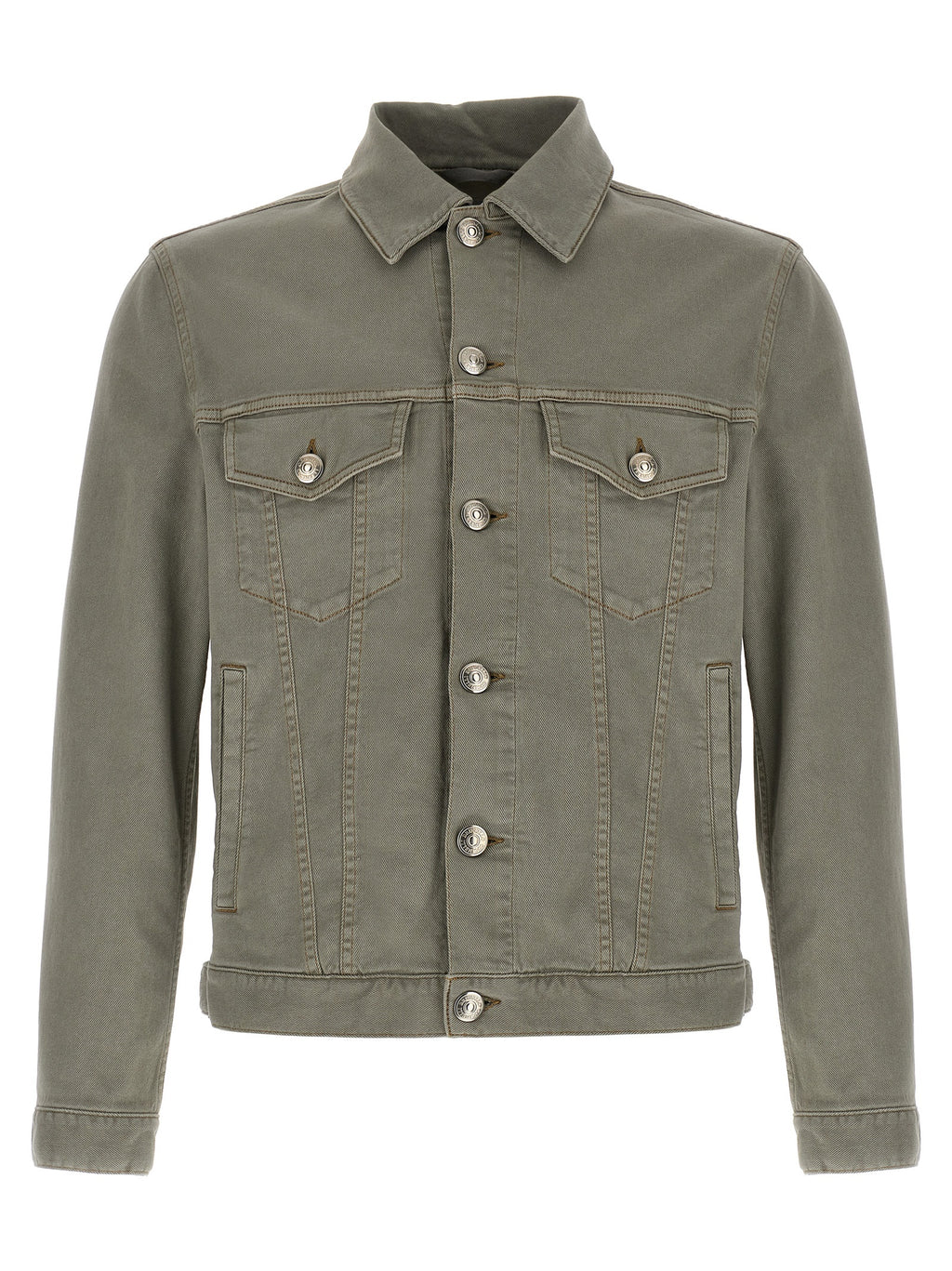 Brunello Cucinelli Gray Cotton Denim Jacket