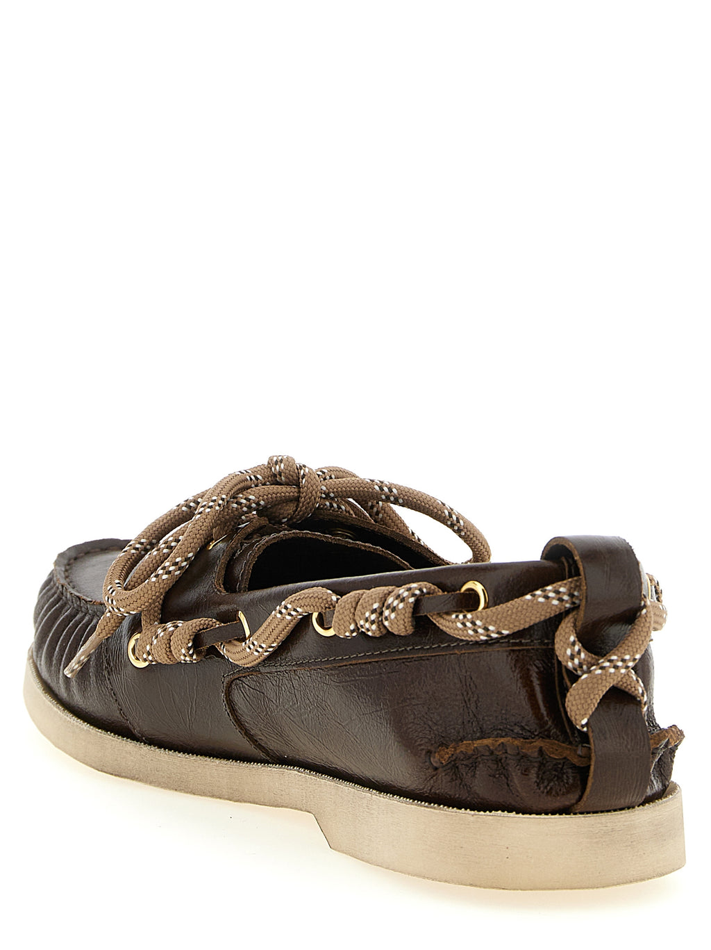 Golden Goose Brown Cowhide Slip-On Loafers