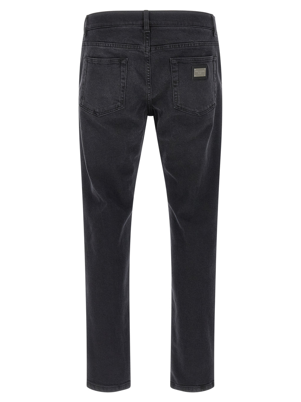 Dolce & Gabbana Black Cotton Straight-Leg Jeans