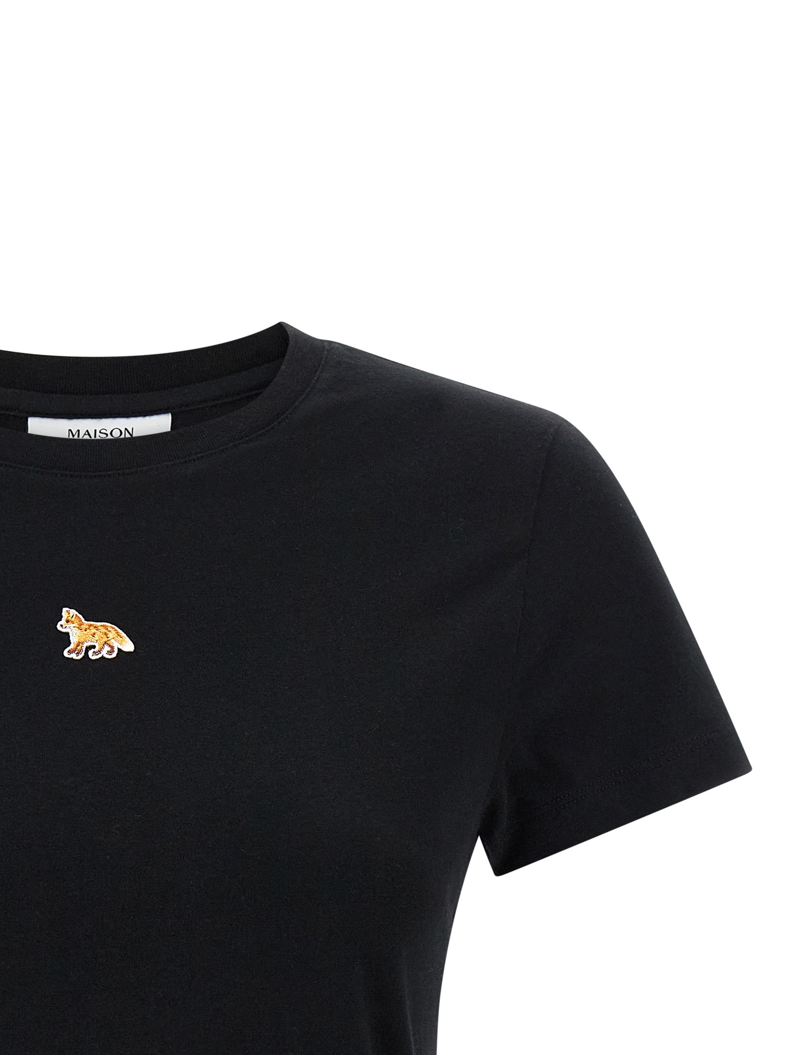 Maison Kitsuné Black Cotton T-Shirt