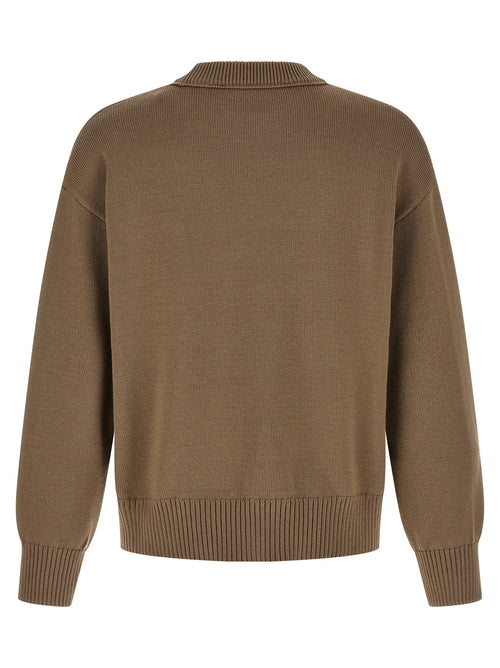 Ami Paris Beige Wool Cardigan
