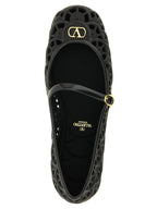 Valentino Garavani Black Polyvinyl Ballet Flats