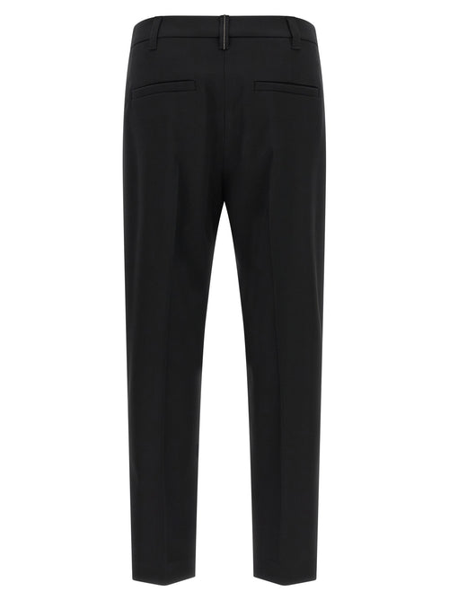 Brunello Cucinelli Black Virgin Wool Dress Pants