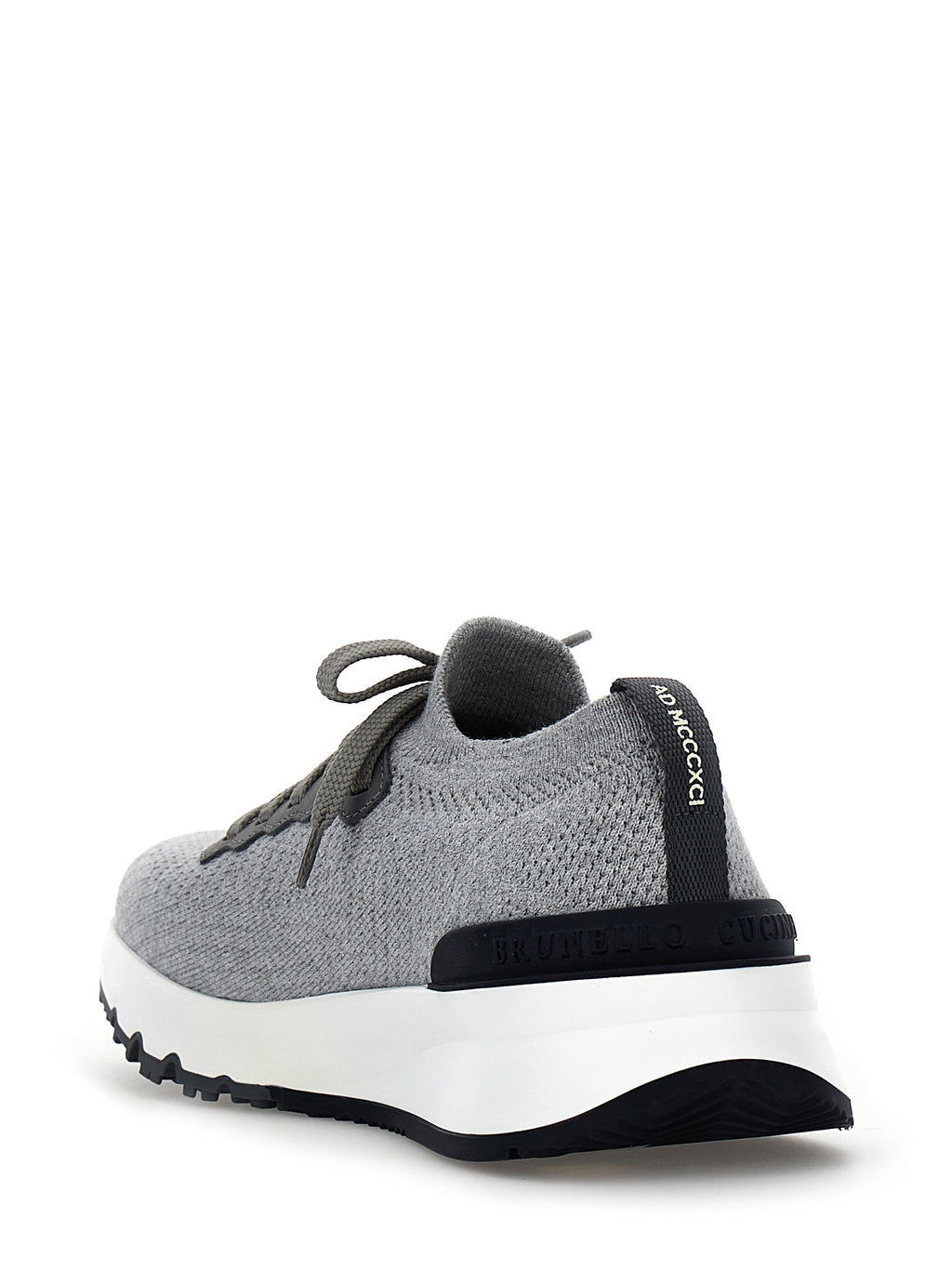 Brunello Cucinelli Gray Cotton Athletic Sneakers