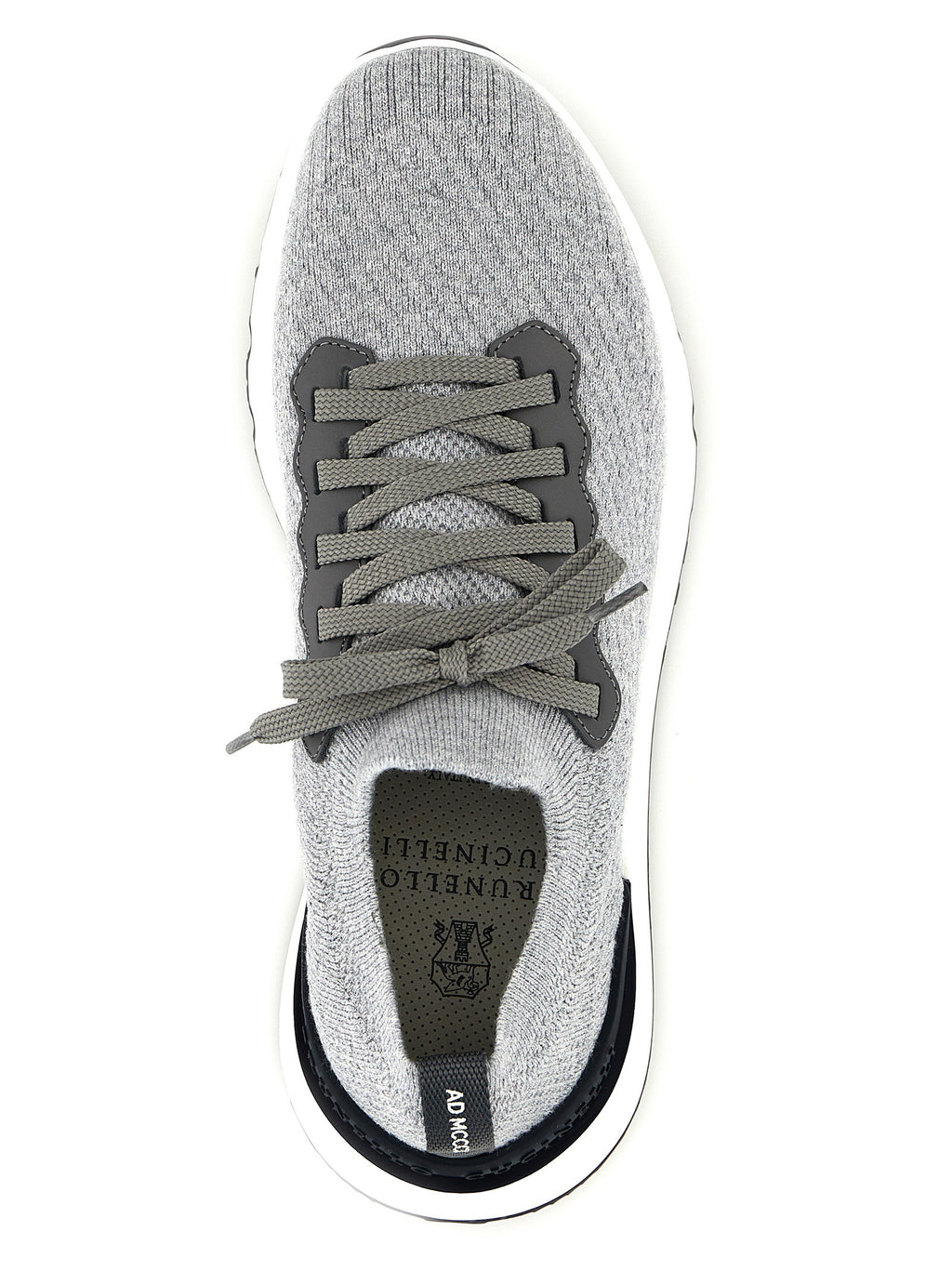 Brunello Cucinelli Gray Cotton Athletic Sneakers