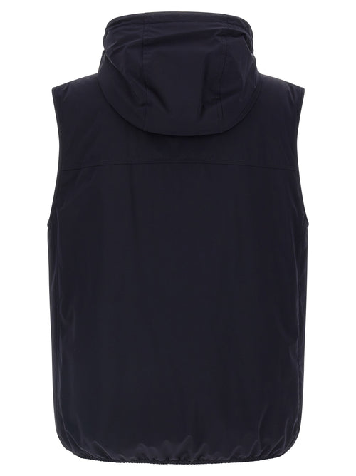 Brunello Cucinelli Blue Polyamide Sleeveless Jacket