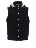 Brunello Cucinelli Black Wool Sleeveless Jacket