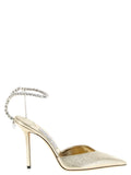 Jimmy Choo Gold Tencel High Heel Pumps