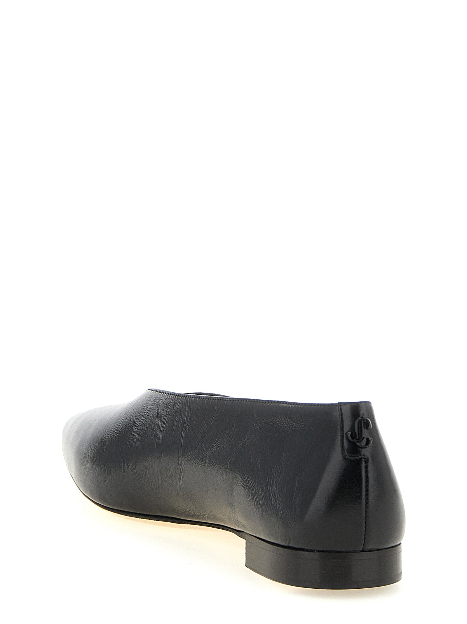 Jimmy Choo Black Leather Ballet Flats