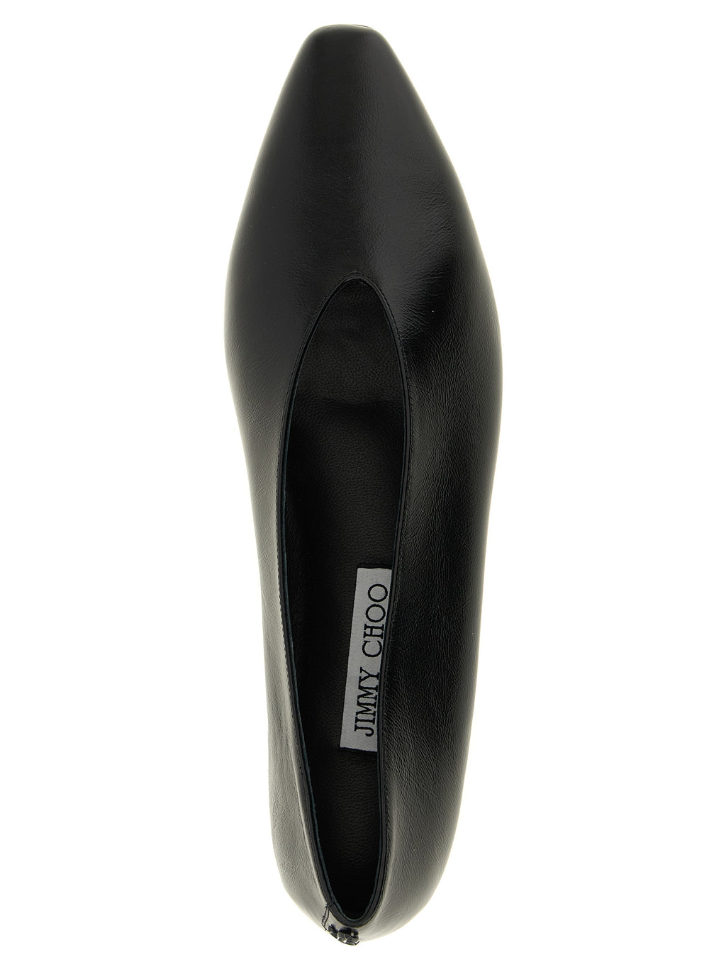 Jimmy Choo Black Leather Ballet Flats