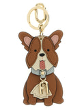 Furla Brown Leather Keychain
