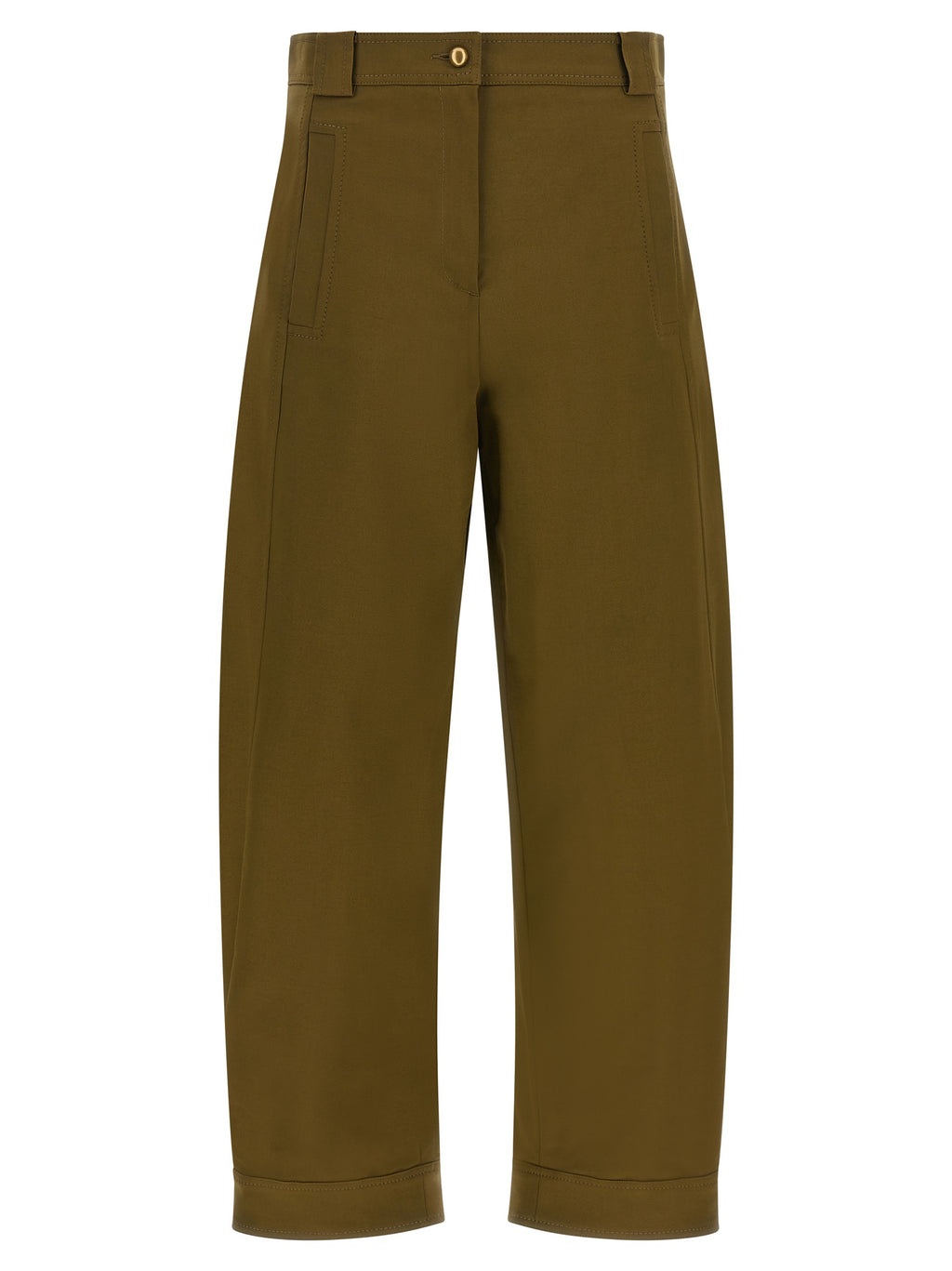 Max Mara Bicolor Cotton Cropped Pants