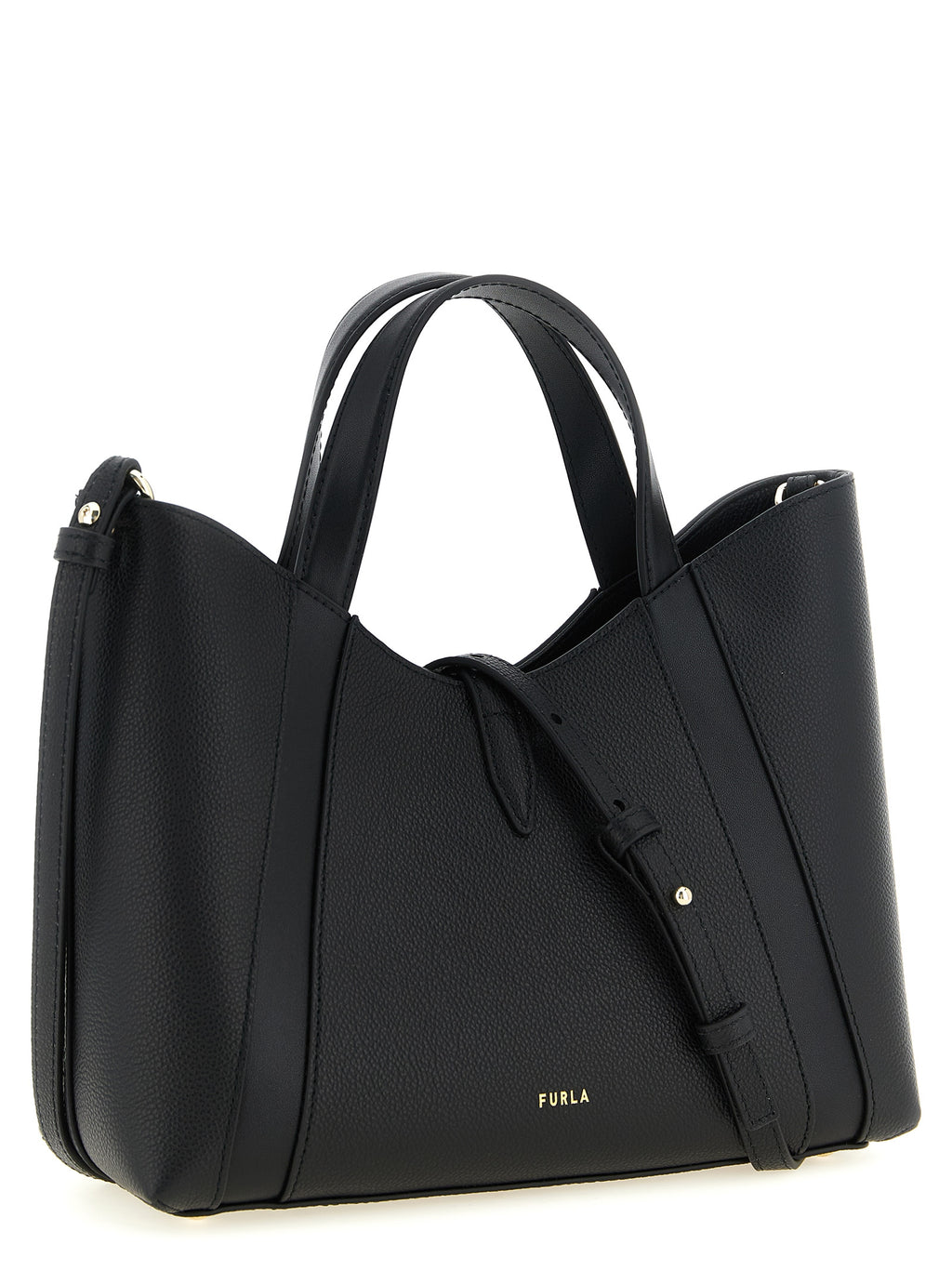 Furla Black Calfskin Tote Bag