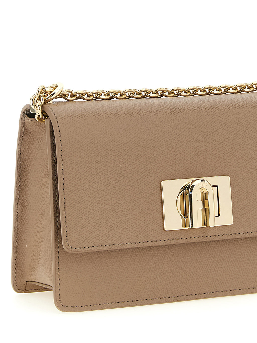 Furla Beige Calfskin Crossbody Bag