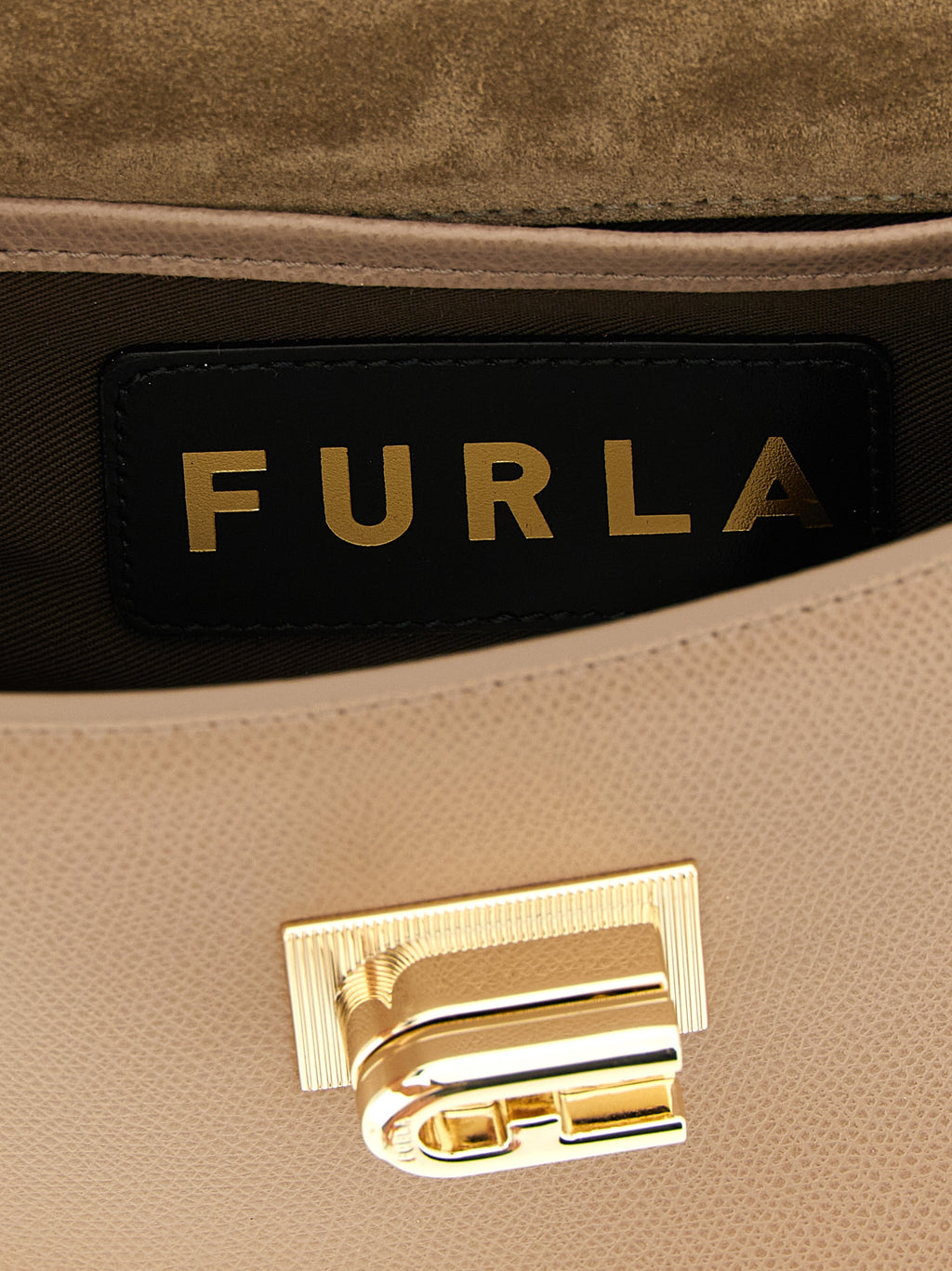 Furla Beige Calfskin Crossbody Bag