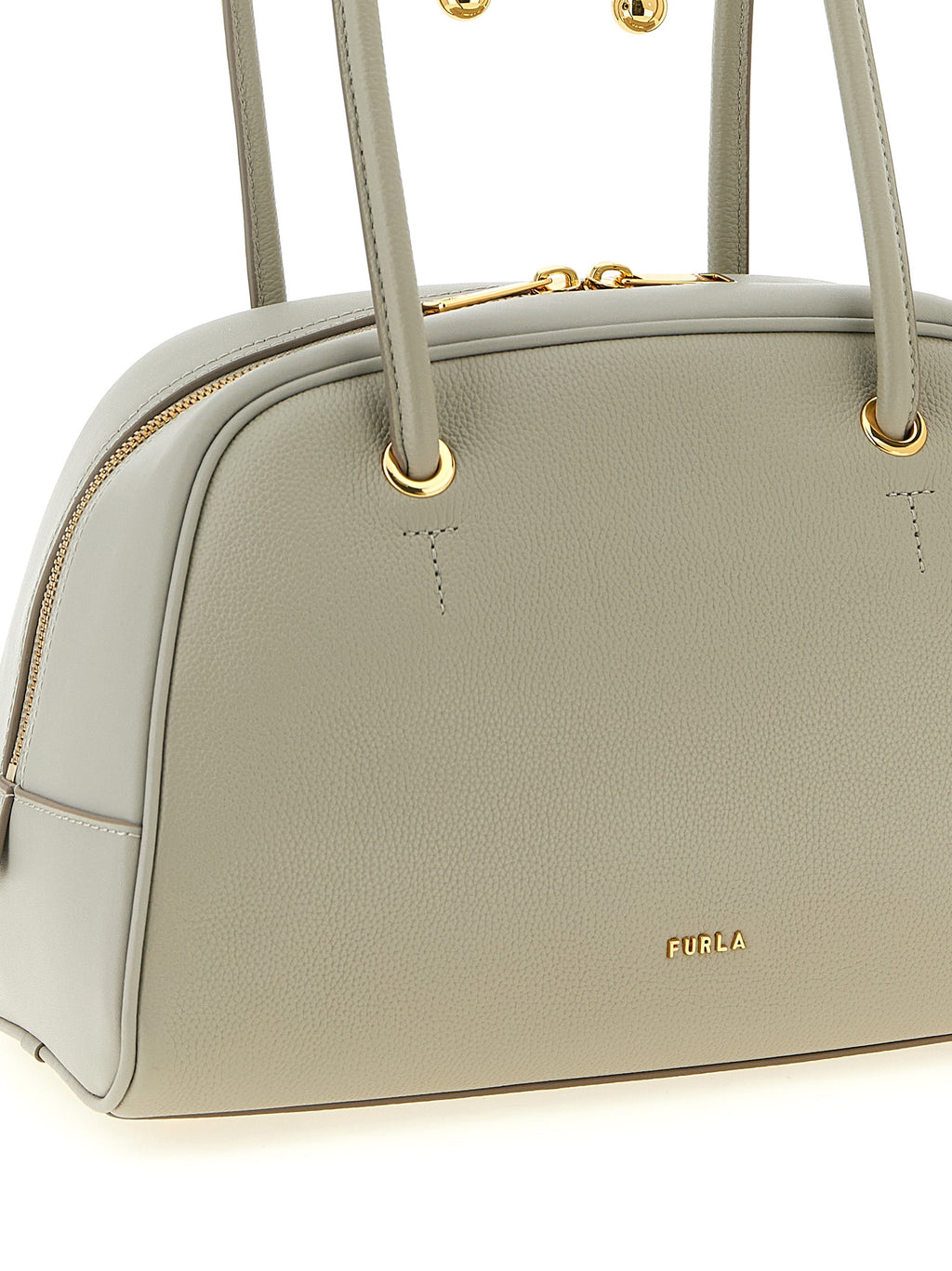 Furla Gray Calfskin Handbag