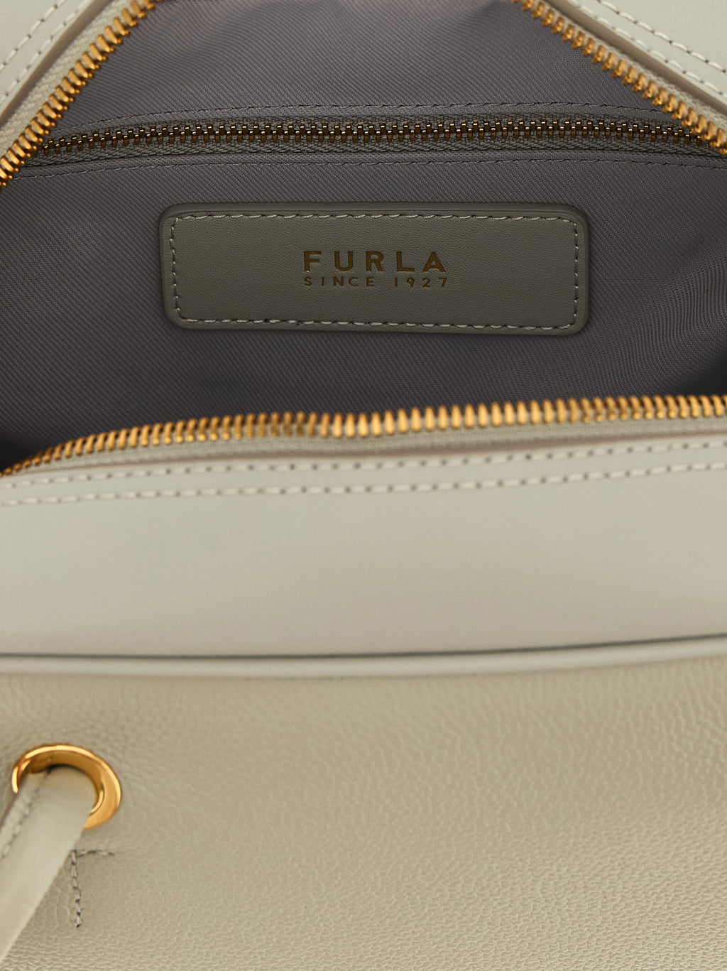 Furla Gray Calfskin Handbag