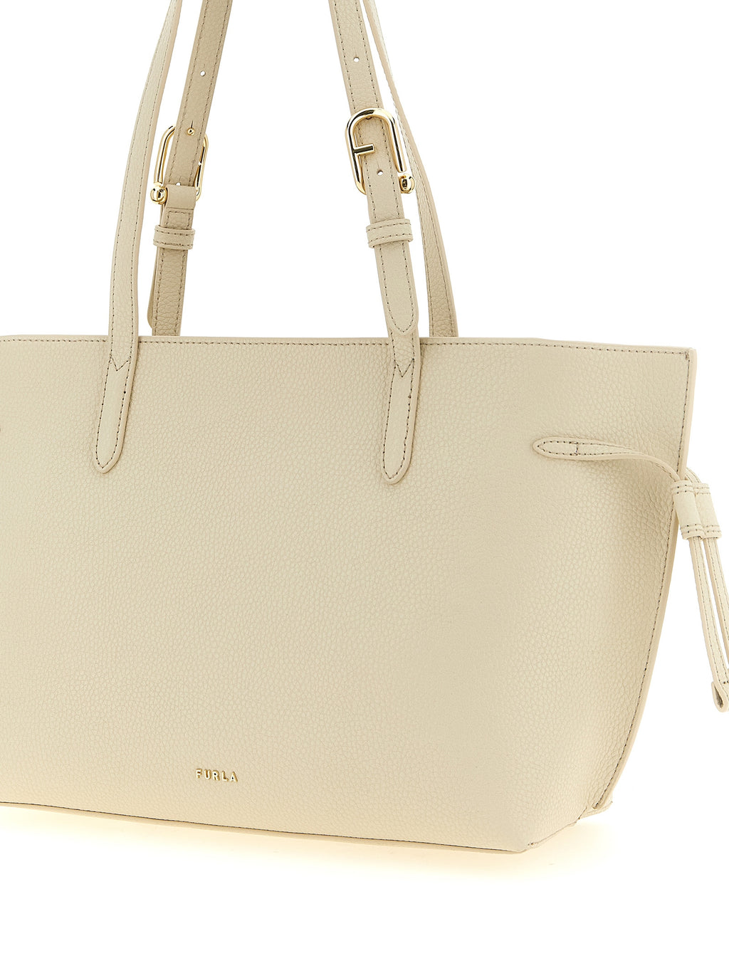 Furla White Calfskin Tote Bag