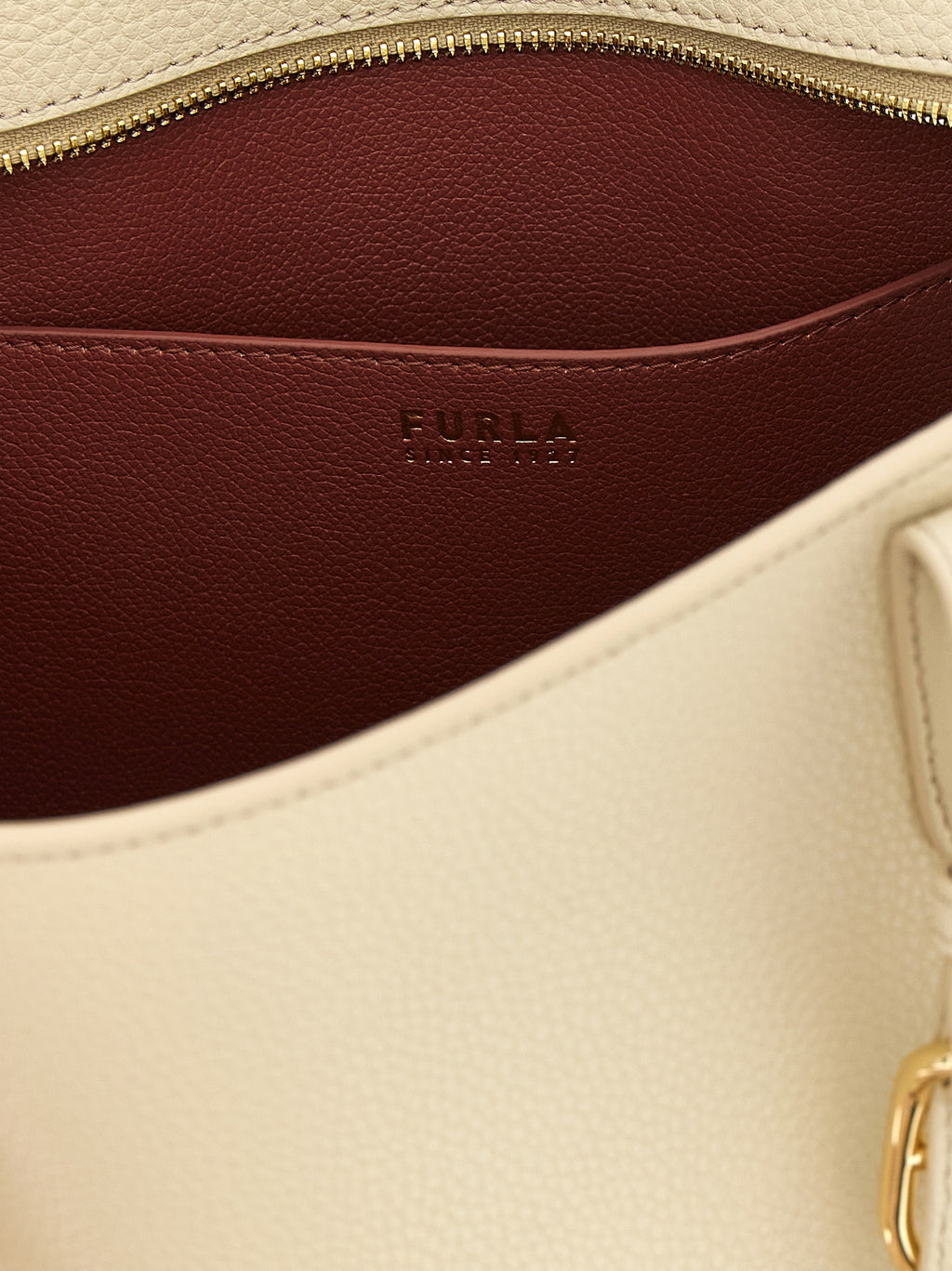Furla White Calfskin Tote Bag