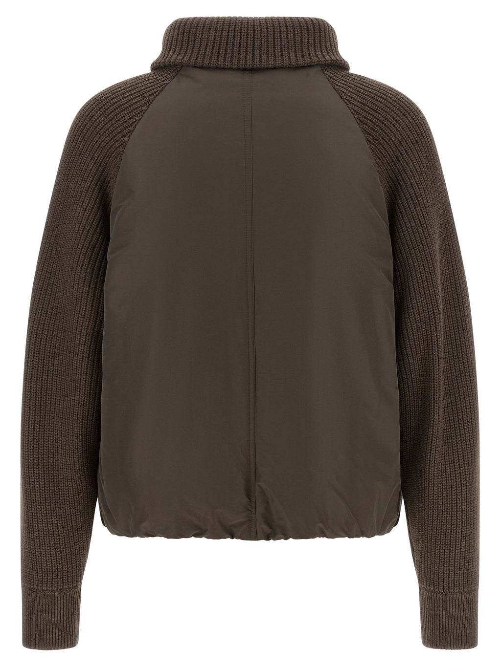 Brunello Cucinelli Brown Cotton Full-Length Jacket