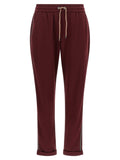 Brunello Cucinelli Bordeaux Cotton Joggers (Workout Pants)