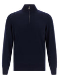 Brunello Cucinelli Blue Cashmere Cardigan