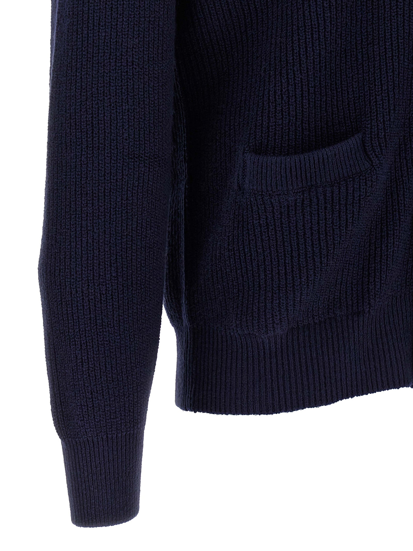 Brunello Cucinelli Blue Cotton Cardigan