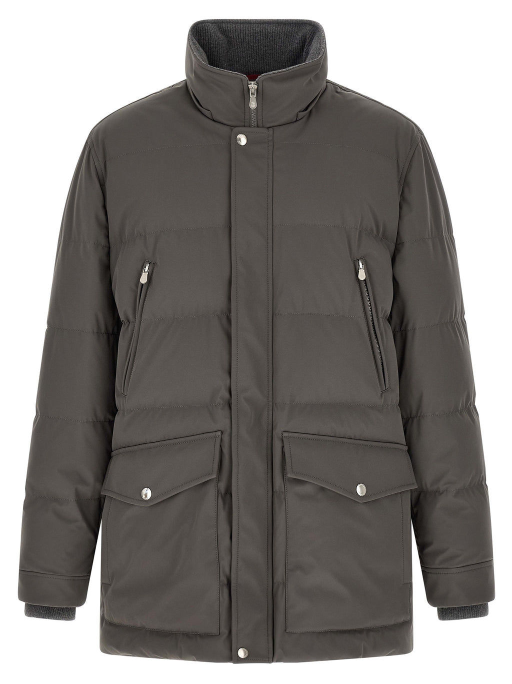 Brunello Cucinelli Gray Polyamide Parka