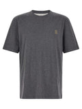 Brunello Cucinelli Gray Cotton T-Shirt