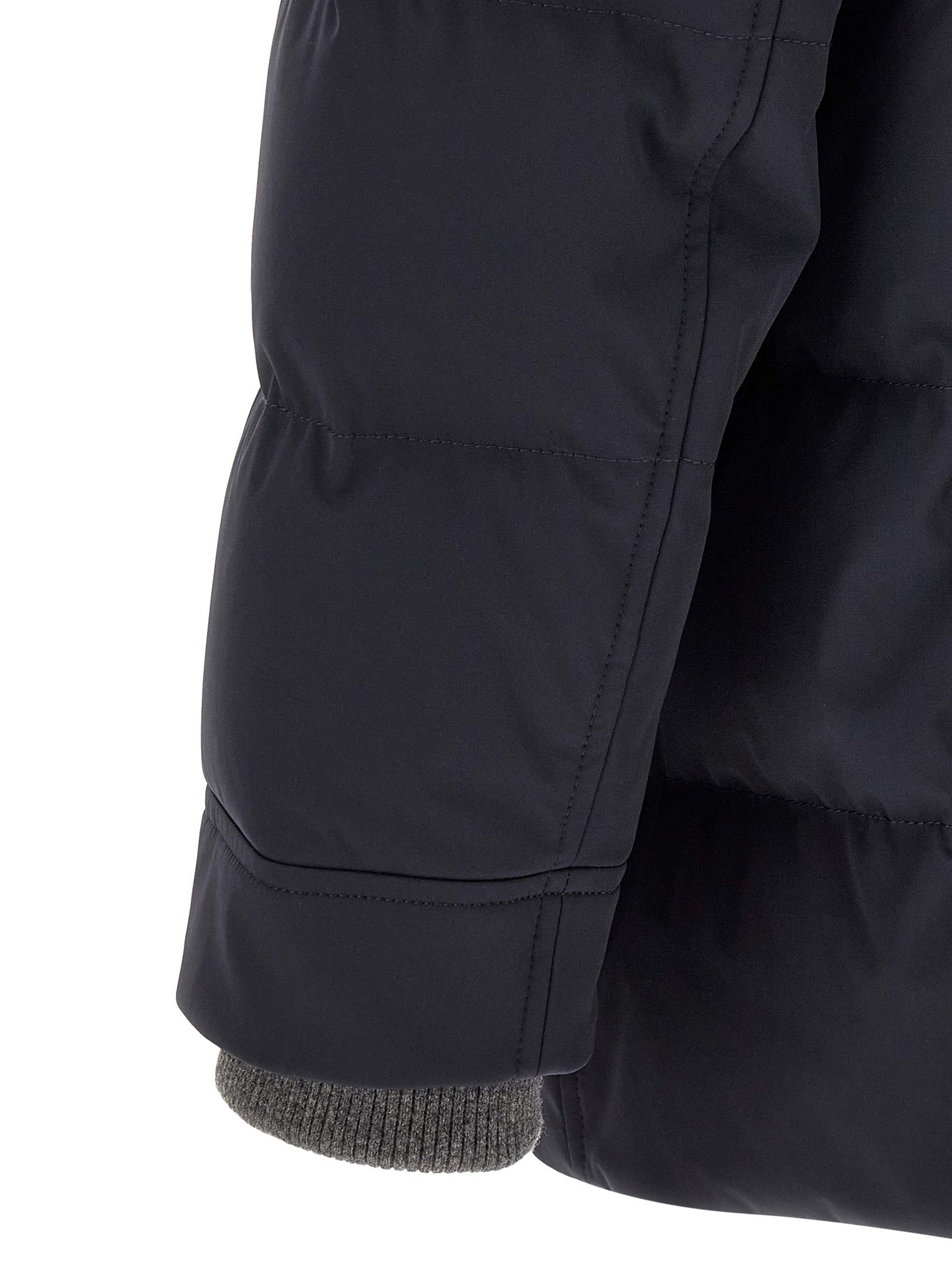 Brunello Cucinelli Blue Polyamide Parka