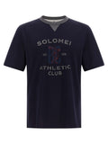 Brunello Cucinelli Blue Cotton T-Shirt