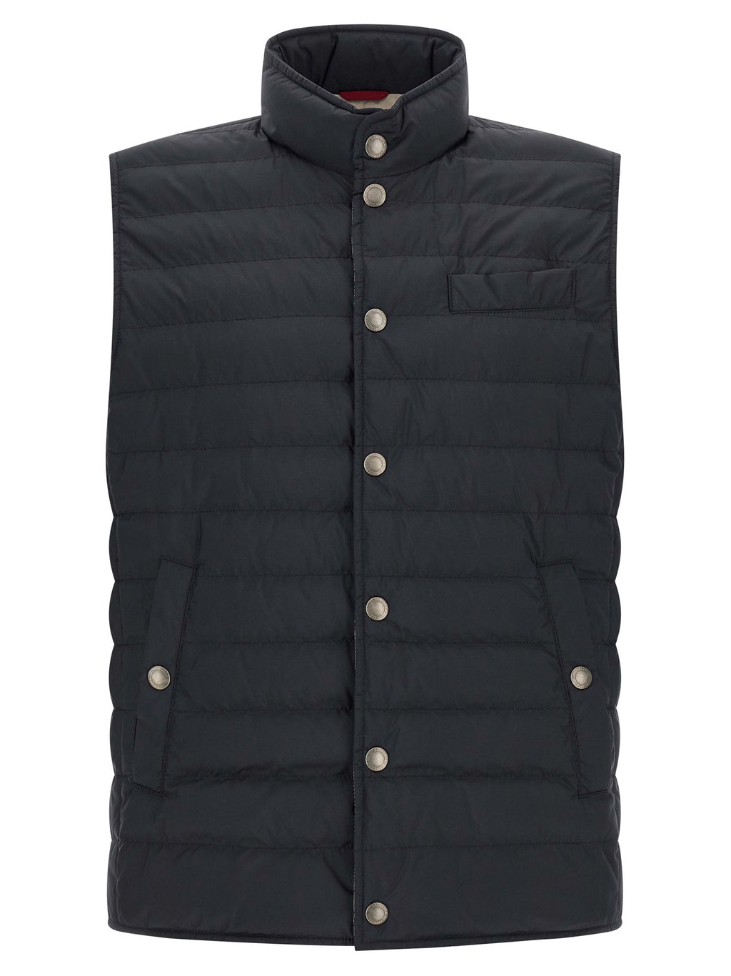 Brunello Cucinelli Blue Polyester Sleeveless Jacket