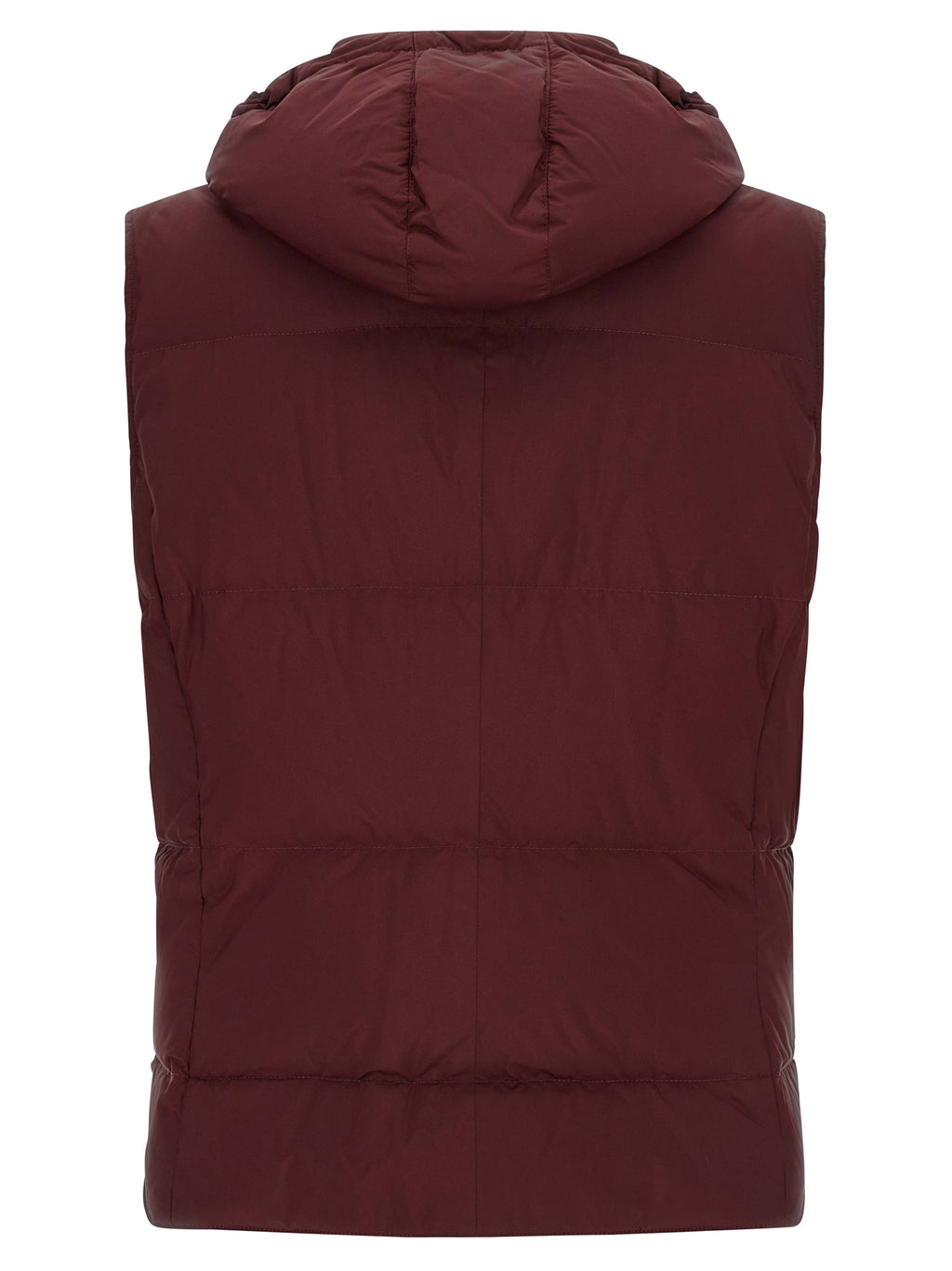 Brunello Cucinelli Bordeaux Polyester Sleeveless Jacket