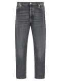 Brunello Cucinelli Gray Cotton Straight-Leg Jeans