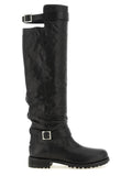 Jimmy Choo Black Leather Over The Knee
