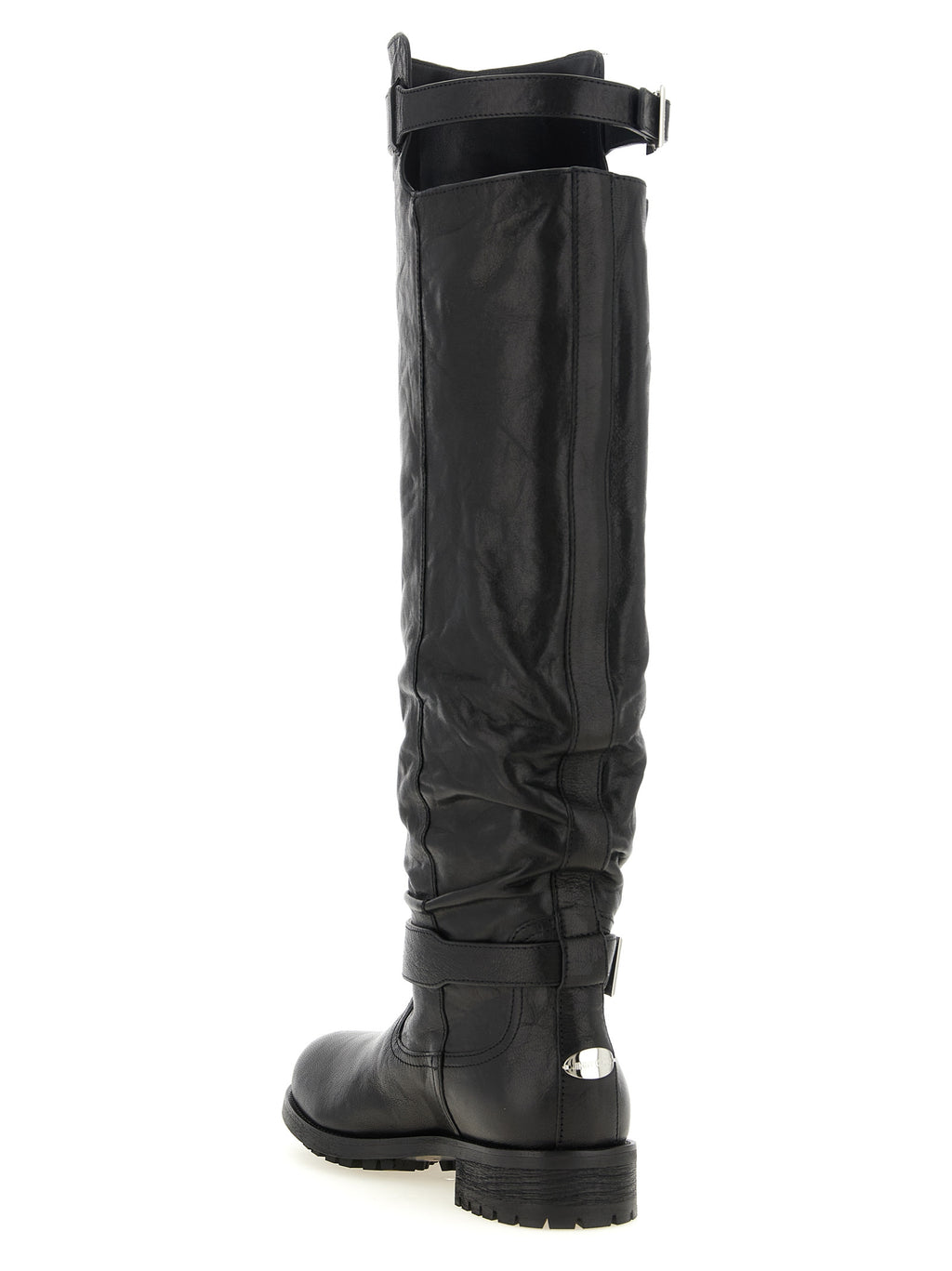 Jimmy Choo Black Leather Over The Knee
