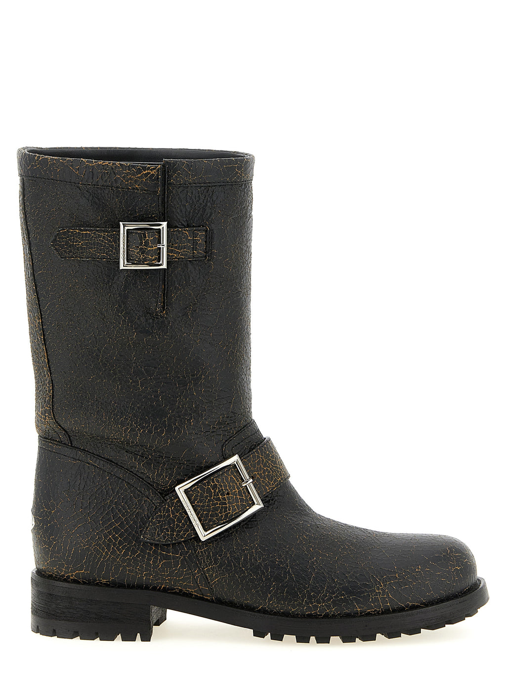 Jimmy Choo Black Leather Ankle Boots