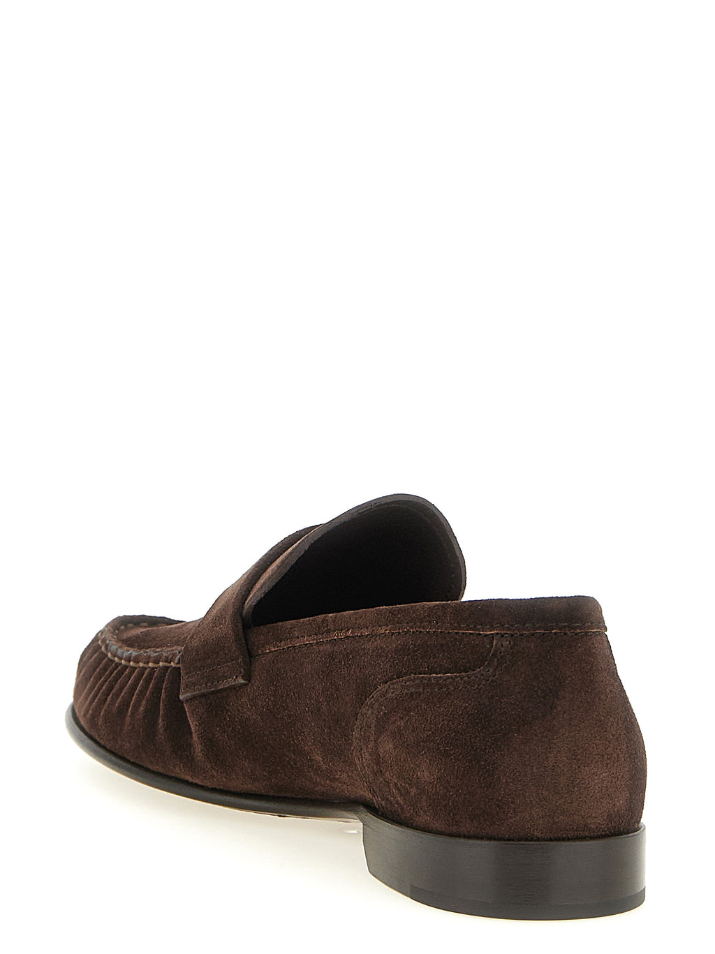 Jimmy Choo Brown Leather Slip-On Loafers