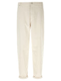 Brunello Cucinelli White Cotton Relaxed Fit Jeans