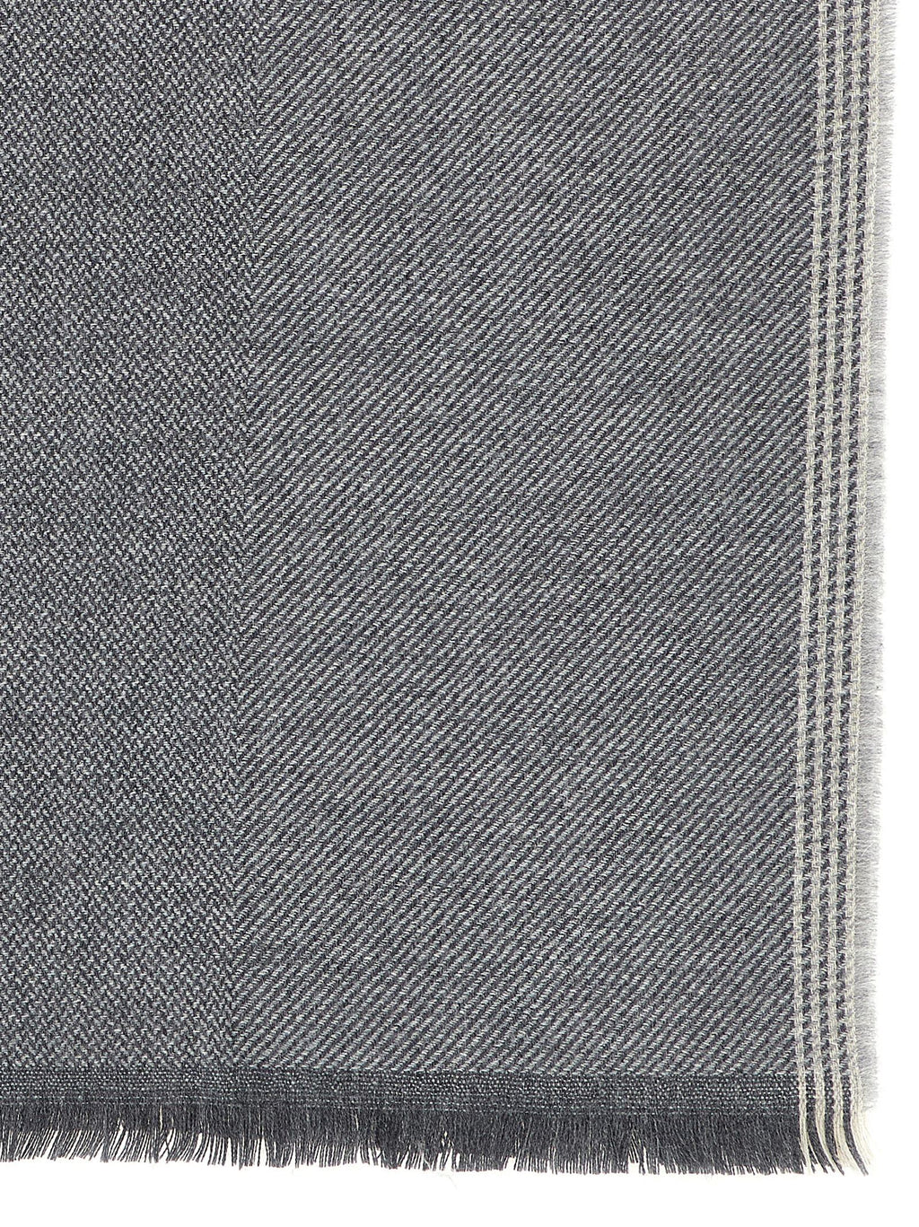 Brunello Cucinelli Gray Wool Scarf
