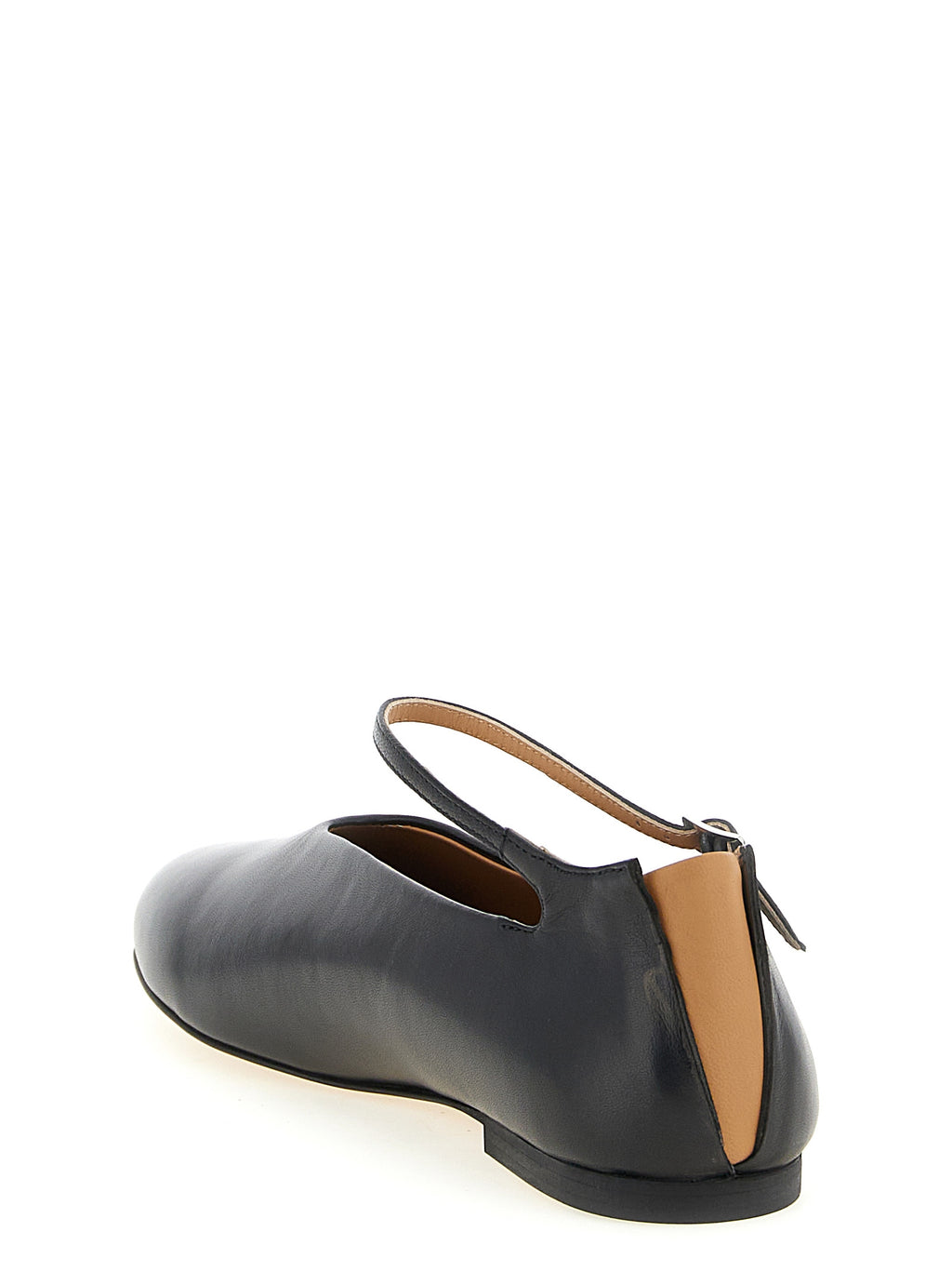 Jil Sander Black Calfskin Ballet Flats