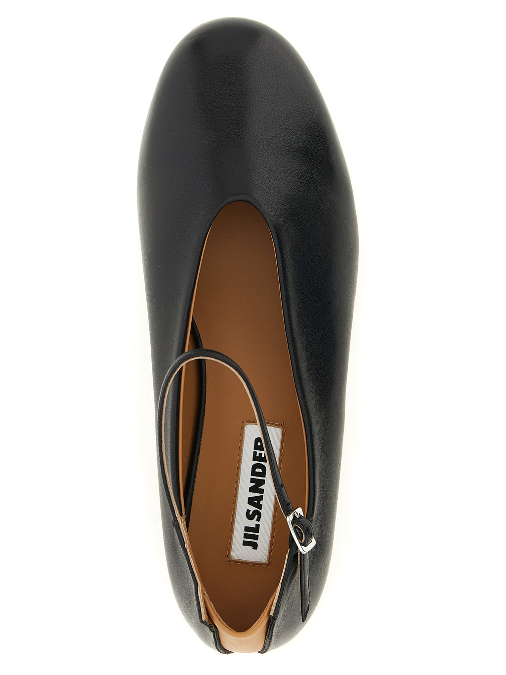 Jil Sander Black Calfskin Ballet Flats