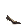 Jimmy Choo Brown Calf Leather Bos Taurus High Heel Pumps
