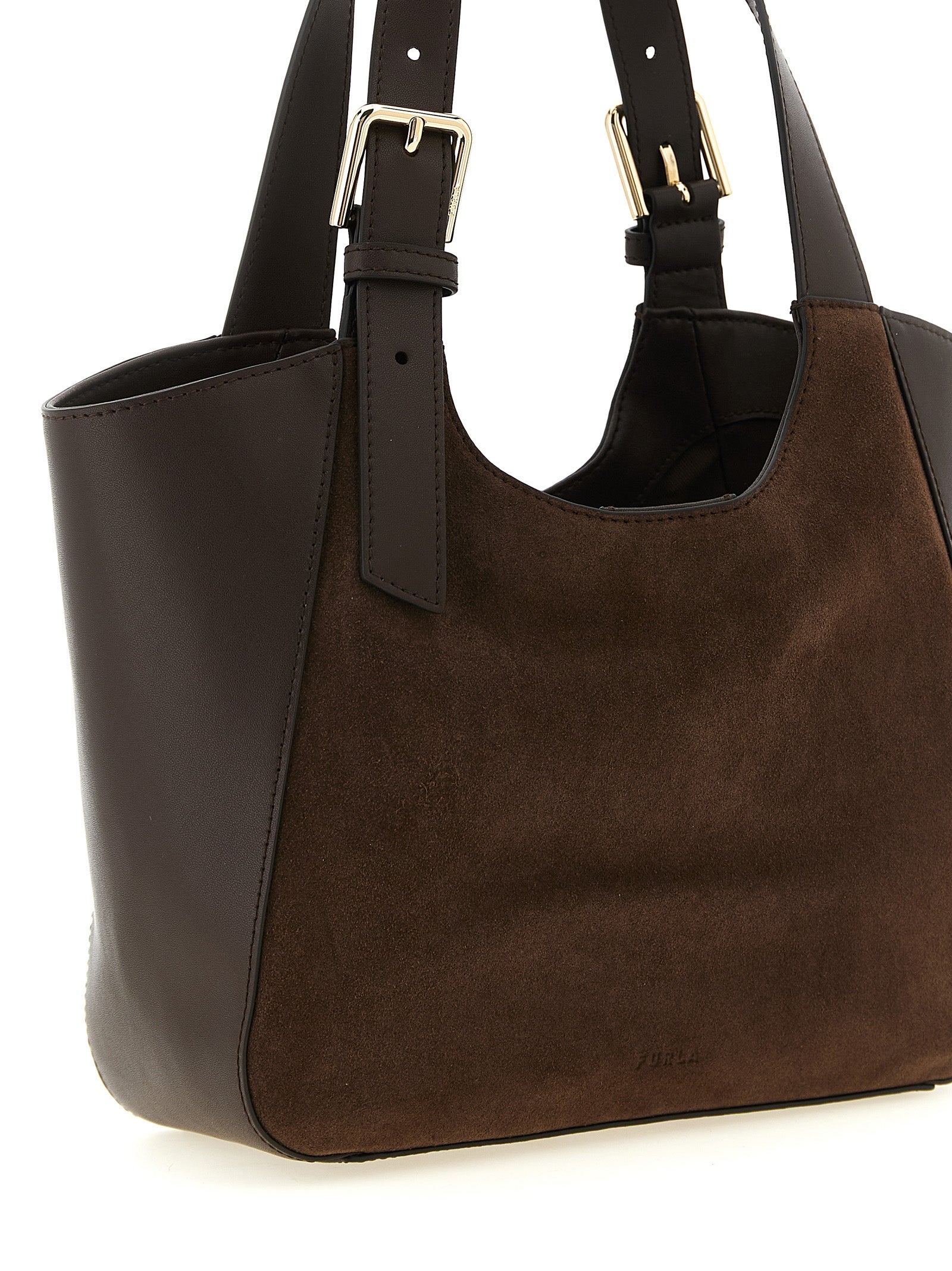 Furla Brown Calfskin Handbag