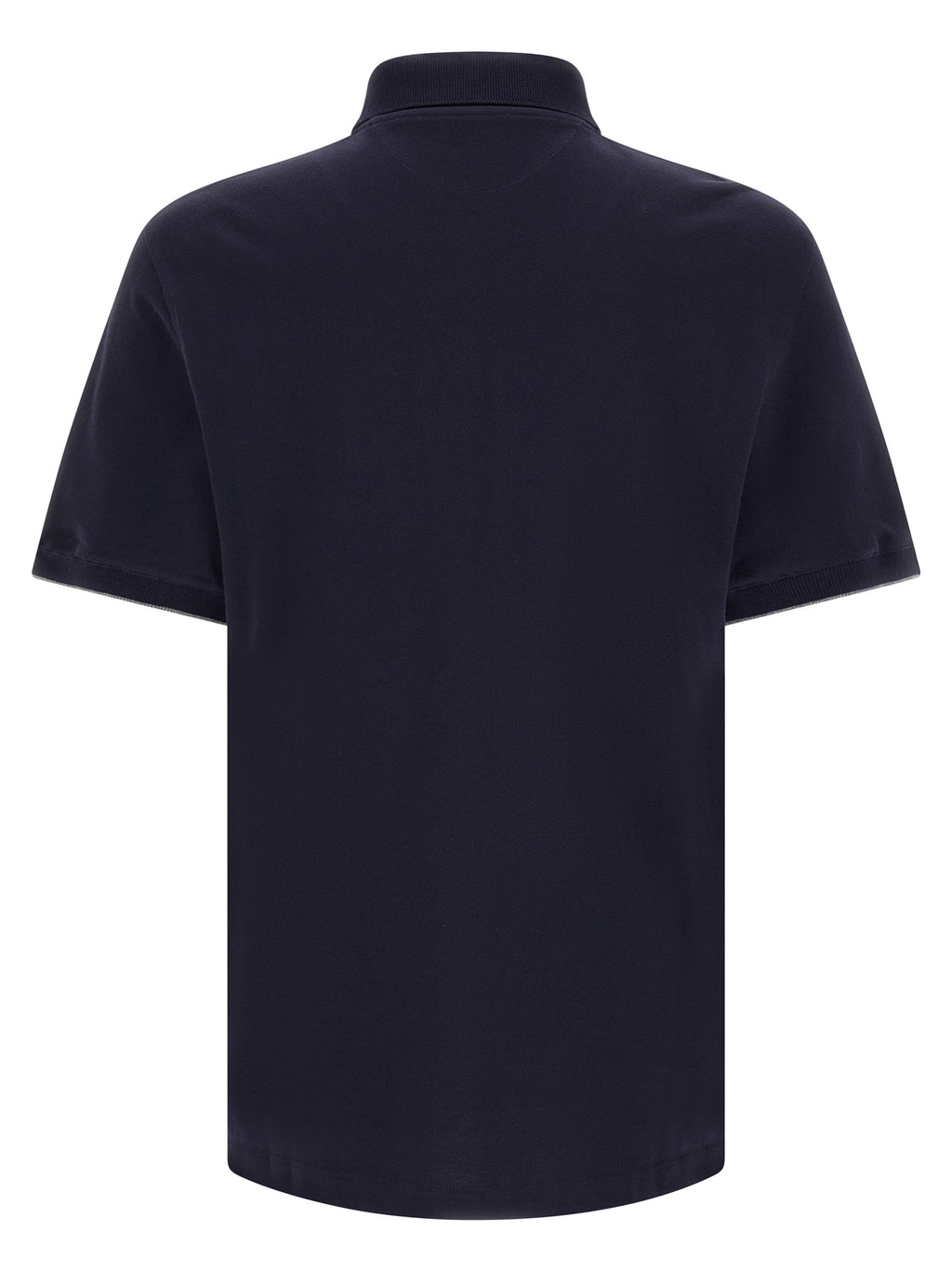 Brunello Cucinelli Blue Cotton Polo Shirt