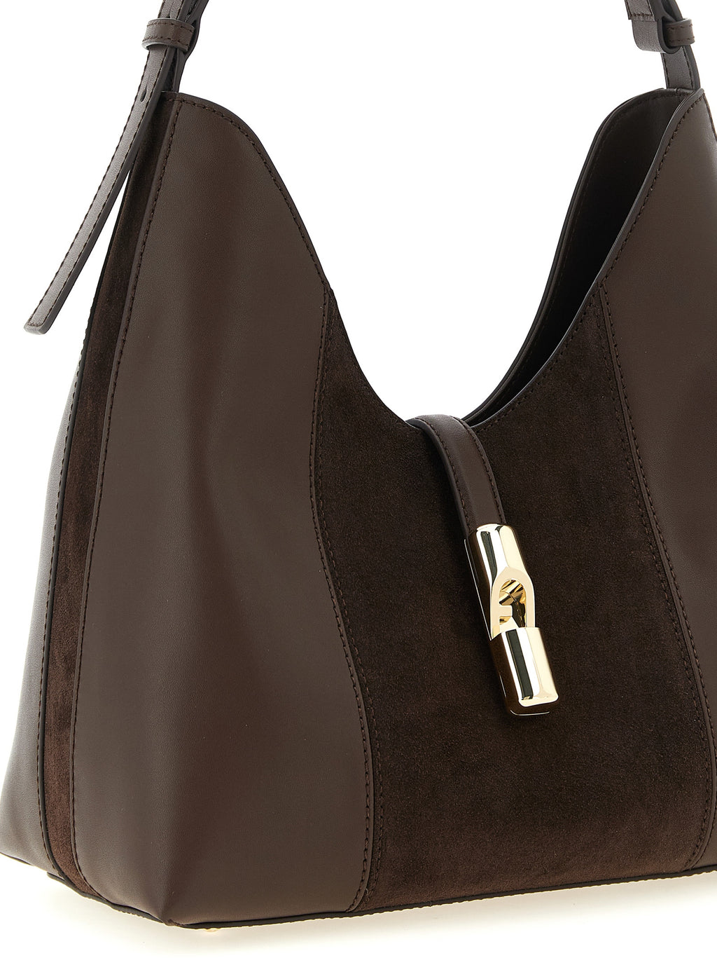 Furla Brown Calfskin Shoulder Bag